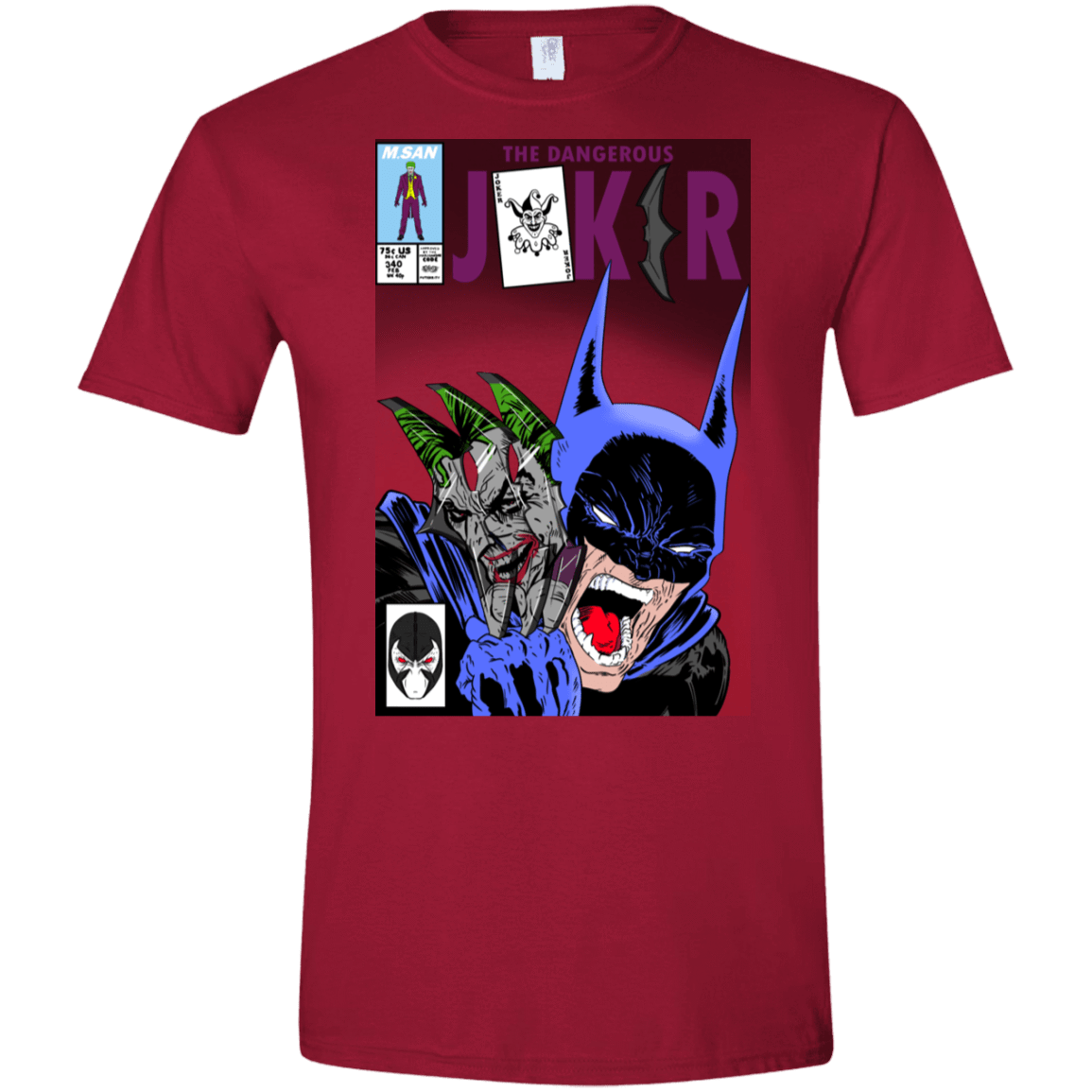 T-Shirts Cardinal Red / S The Dangerous Joker Men's Semi-Fitted Softstyle