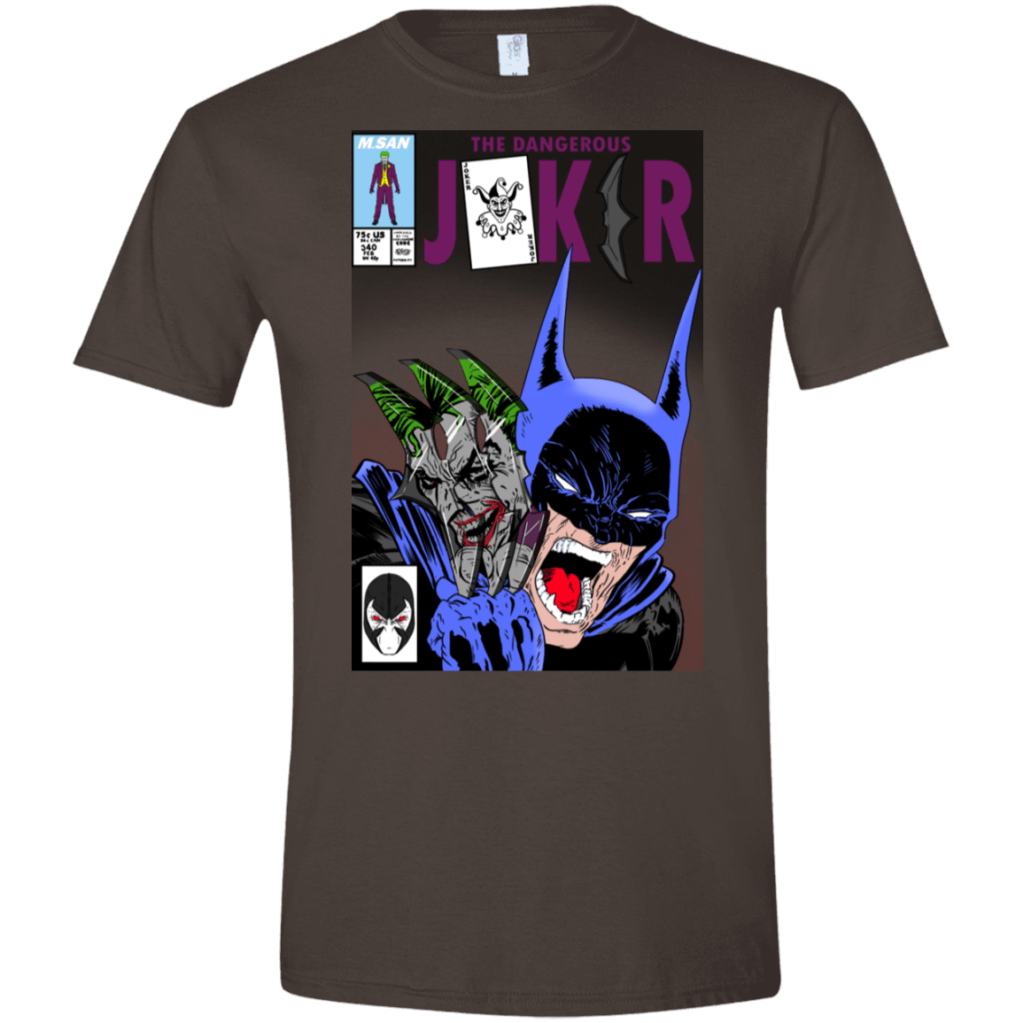 T-Shirts Dark Chocolate / S The Dangerous Joker Men's Semi-Fitted Softstyle