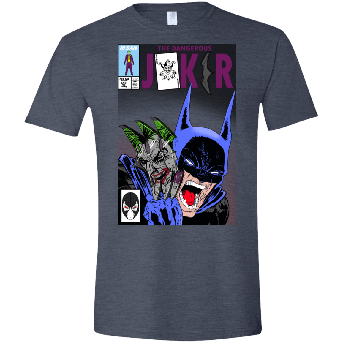 T-Shirts Heather Navy / S The Dangerous Joker Men's Semi-Fitted Softstyle