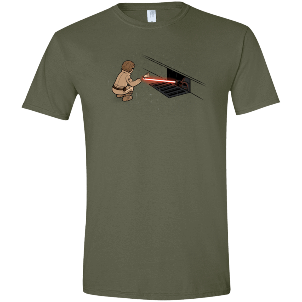 T-Shirts Military Green / S The Dark Sewer Men's Semi-Fitted Softstyle