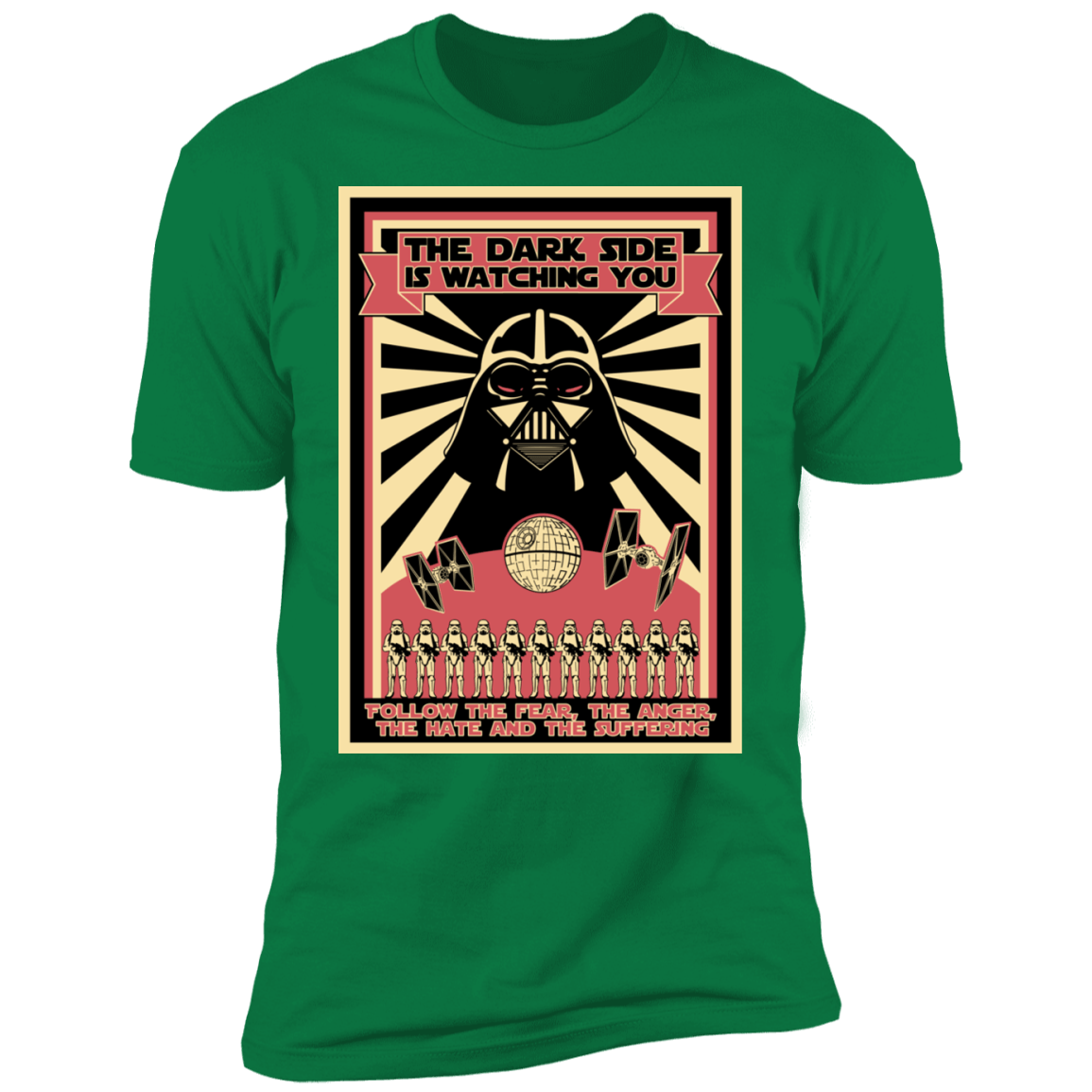 T-Shirts Kelly Green / S The Dark Side Is Watching You Men's Premium T-Shirt