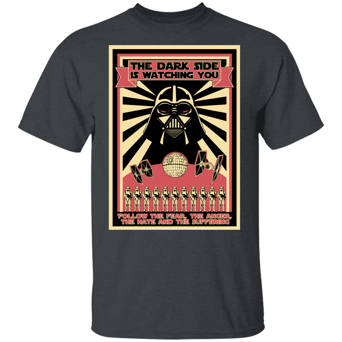 T-Shirts Dark Heather / YXS The Dark Side Is Watching You Youth T-Shirt