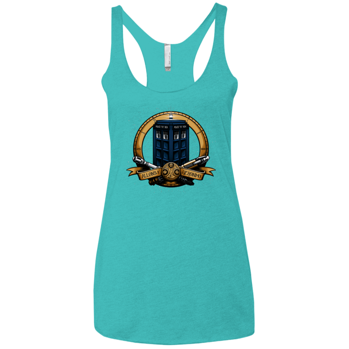 T-Shirts Tahiti Blue / X-Small The Day of the Doctor Women's Triblend Racerback Tank