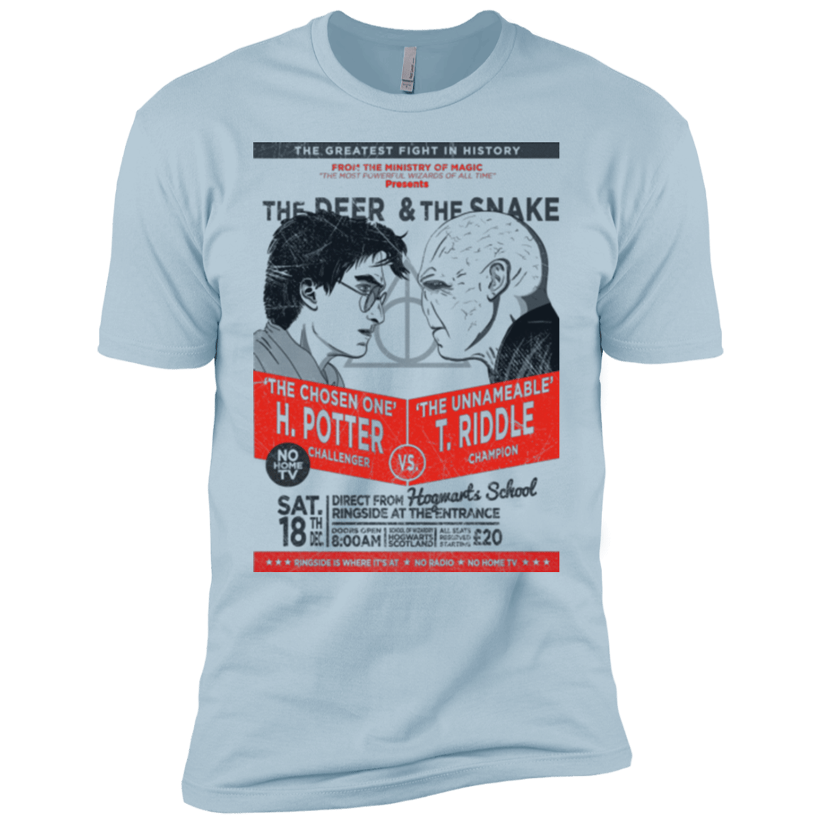 T-Shirts Light Blue / YXS The Deer vs The Snake Boys Premium T-Shirt