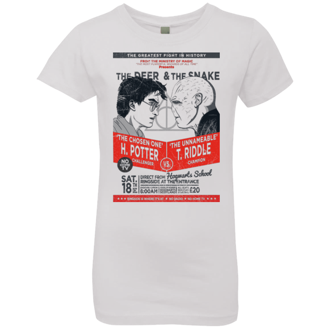 T-Shirts White / YXS The Deer vs The Snake Girls Premium T-Shirt