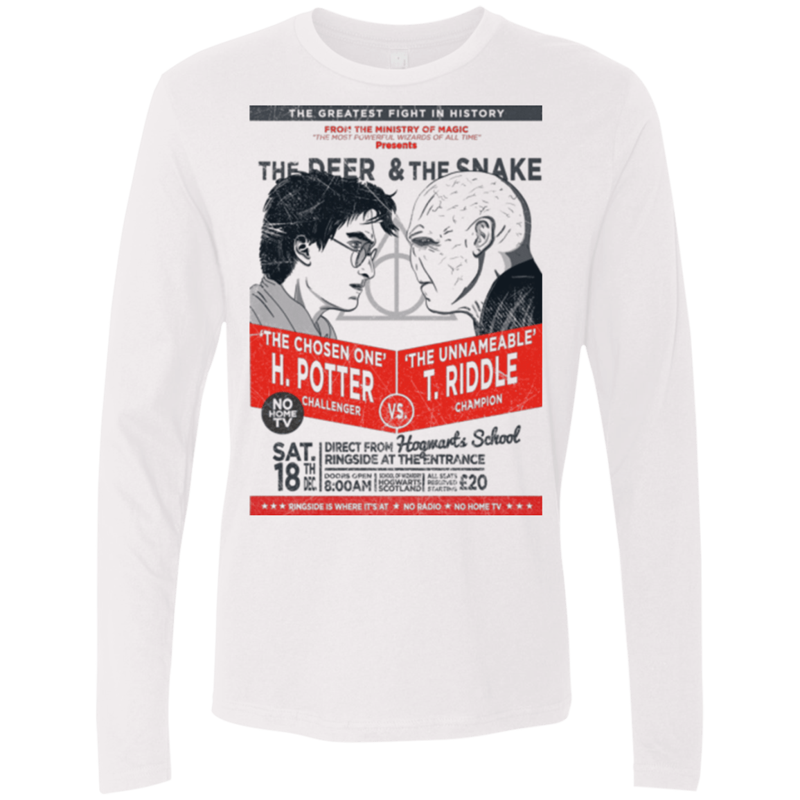 T-Shirts White / Small The Deer vs The Snake Men's Premium Long Sleeve