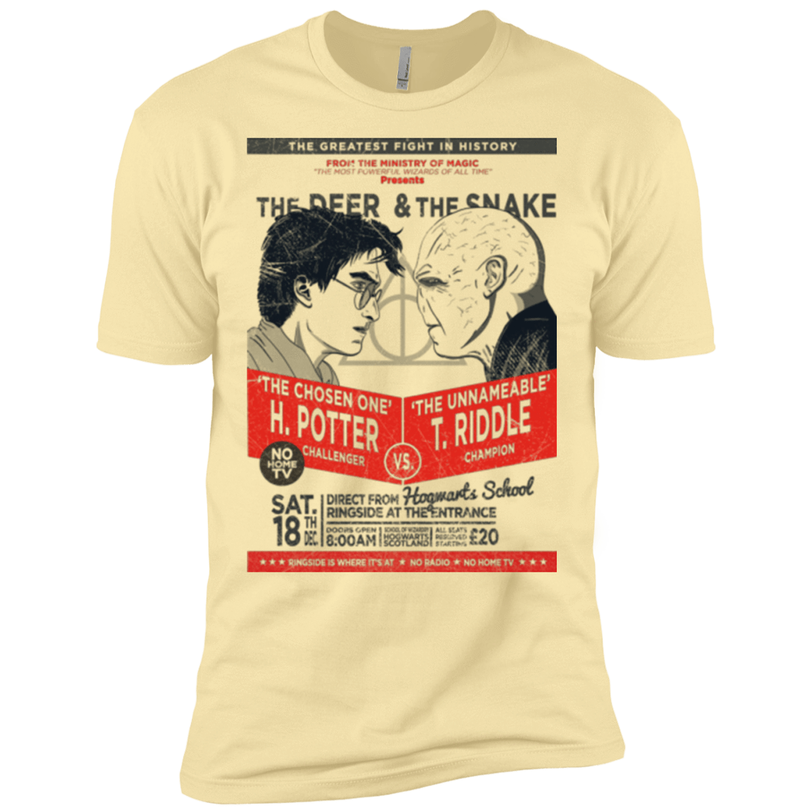 T-Shirts Banana Cream / X-Small The Deer vs The Snake Men's Premium T-Shirt