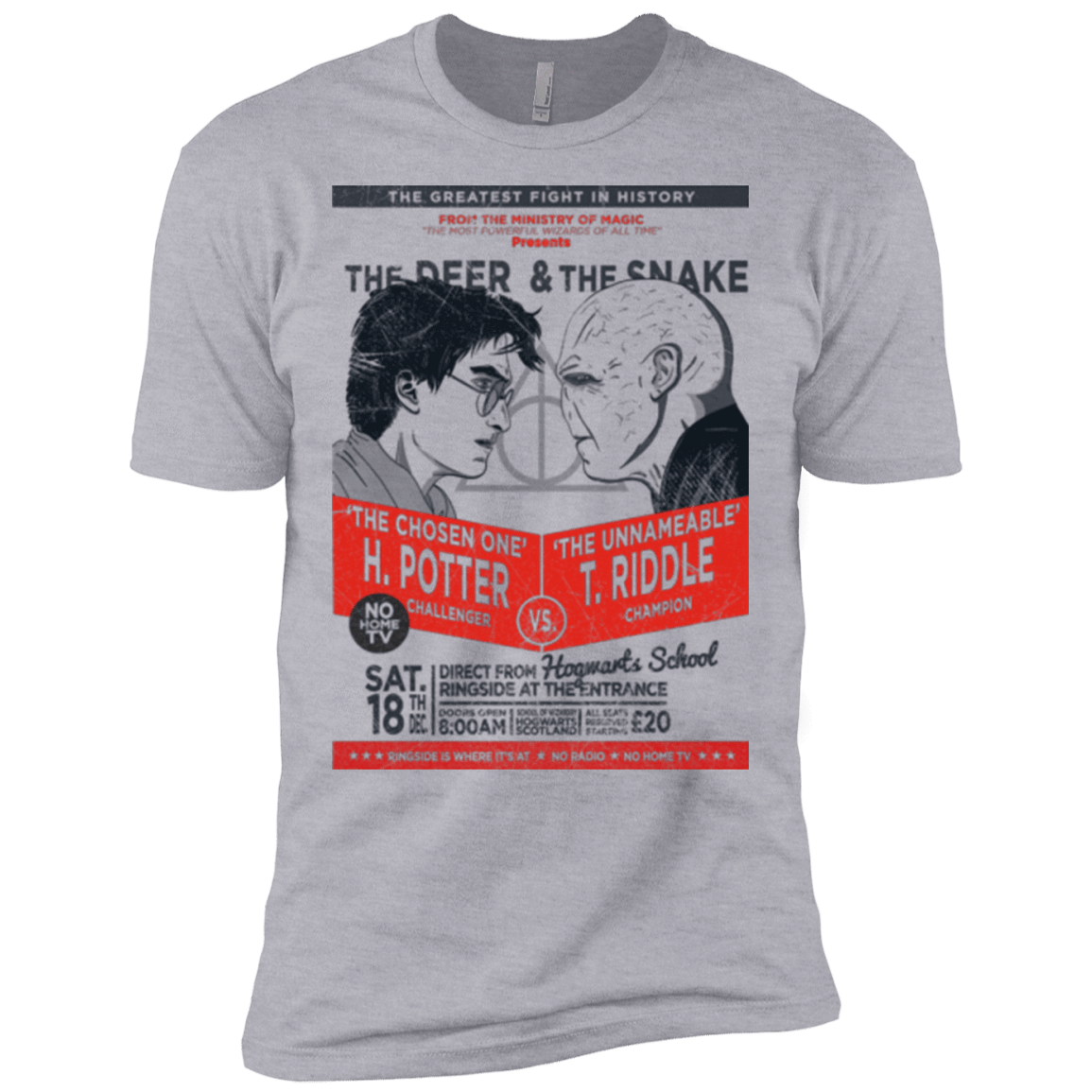 T-Shirts Heather Grey / X-Small The Deer vs The Snake Men's Premium T-Shirt