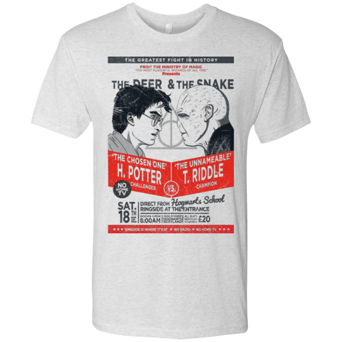 T-Shirts Heather White / Small The Deer vs The Snake Men's Triblend T-Shirt