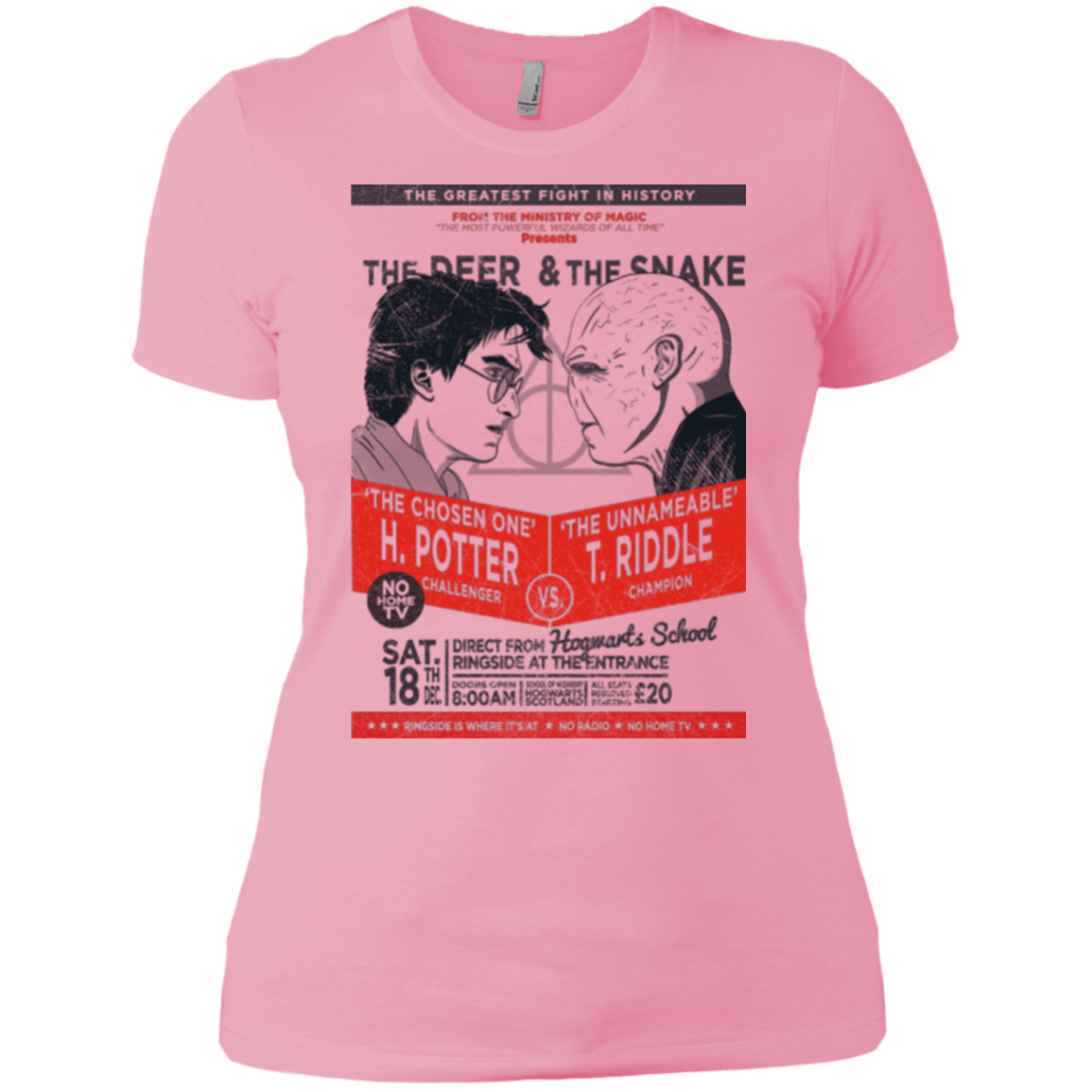 T-Shirts Light Pink / X-Small The Deer vs The Snake Women's Premium T-Shirt