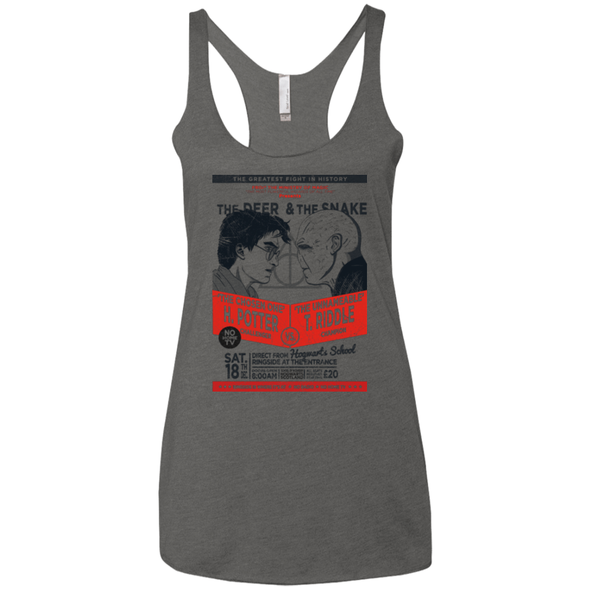 T-Shirts Premium Heather / X-Small The Deer vs The Snake Women's Triblend Racerback Tank