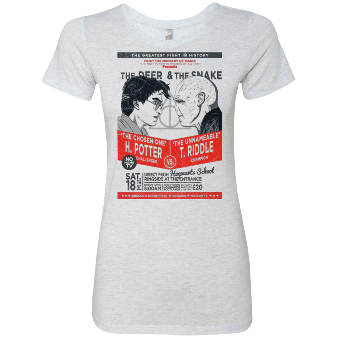 T-Shirts Heather White / Small The Deer vs The Snake Women's Triblend T-Shirt