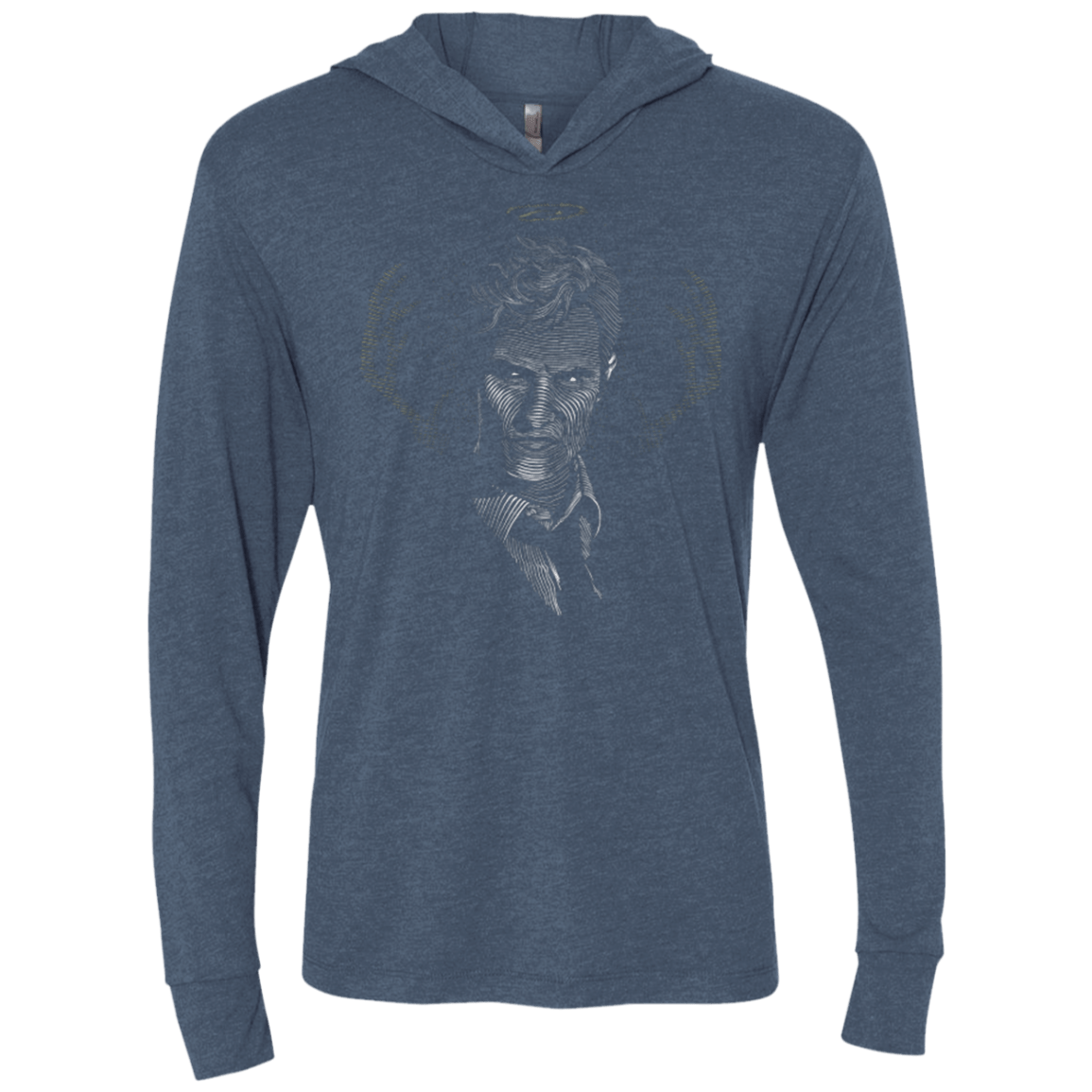 T-Shirts Indigo / X-Small The Detective Triblend Long Sleeve Hoodie Tee