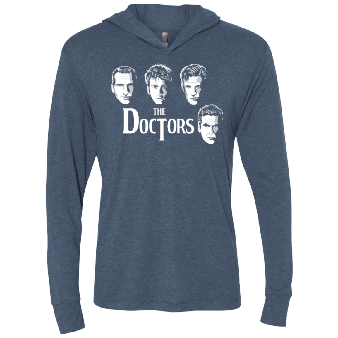 T-Shirts Indigo / X-Small The Doctors Triblend Long Sleeve Hoodie Tee
