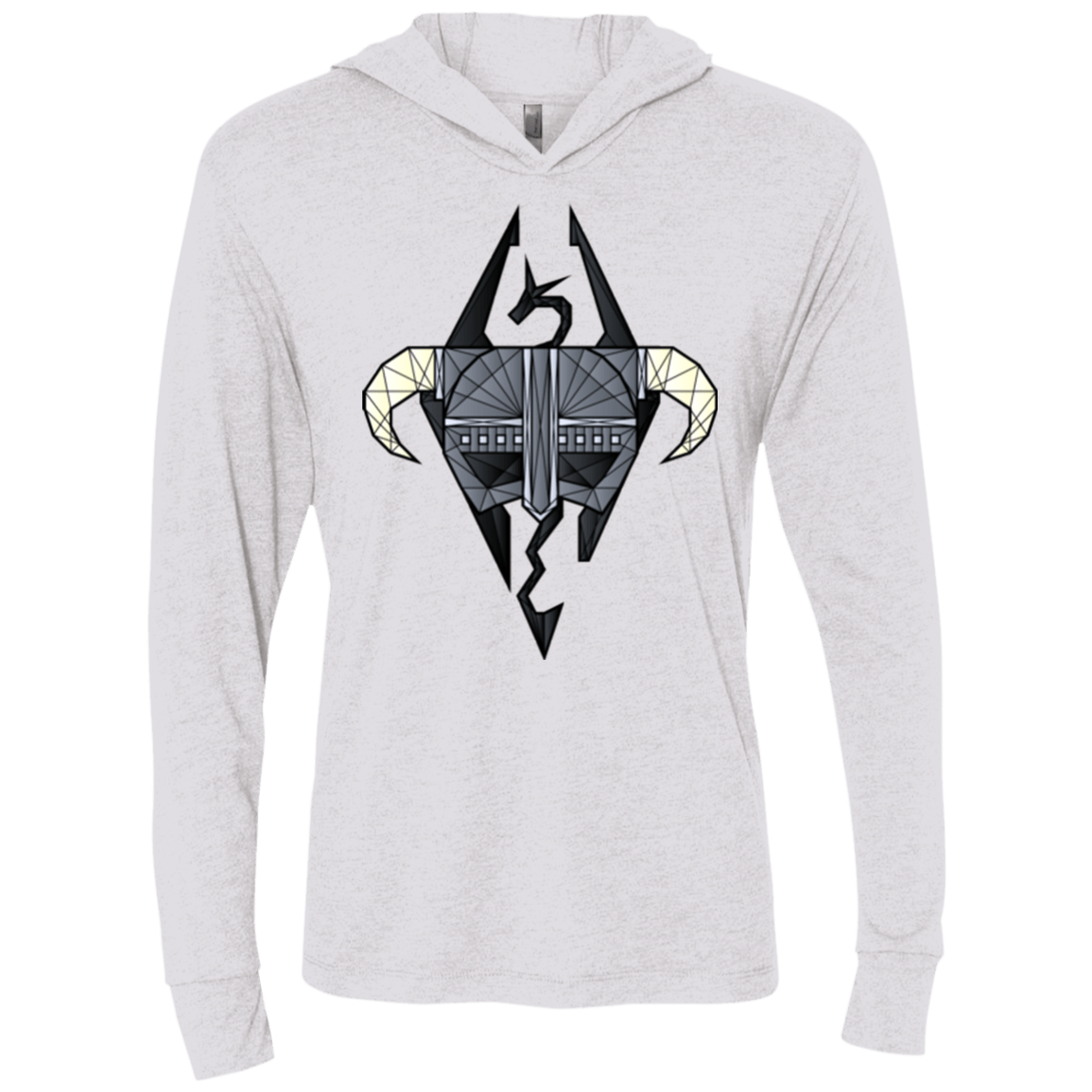 T-Shirts Heather White / X-Small The Dragon Born Triblend Long Sleeve Hoodie Tee