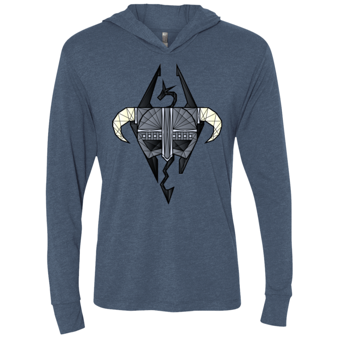 T-Shirts Indigo / X-Small The Dragon Born Triblend Long Sleeve Hoodie Tee