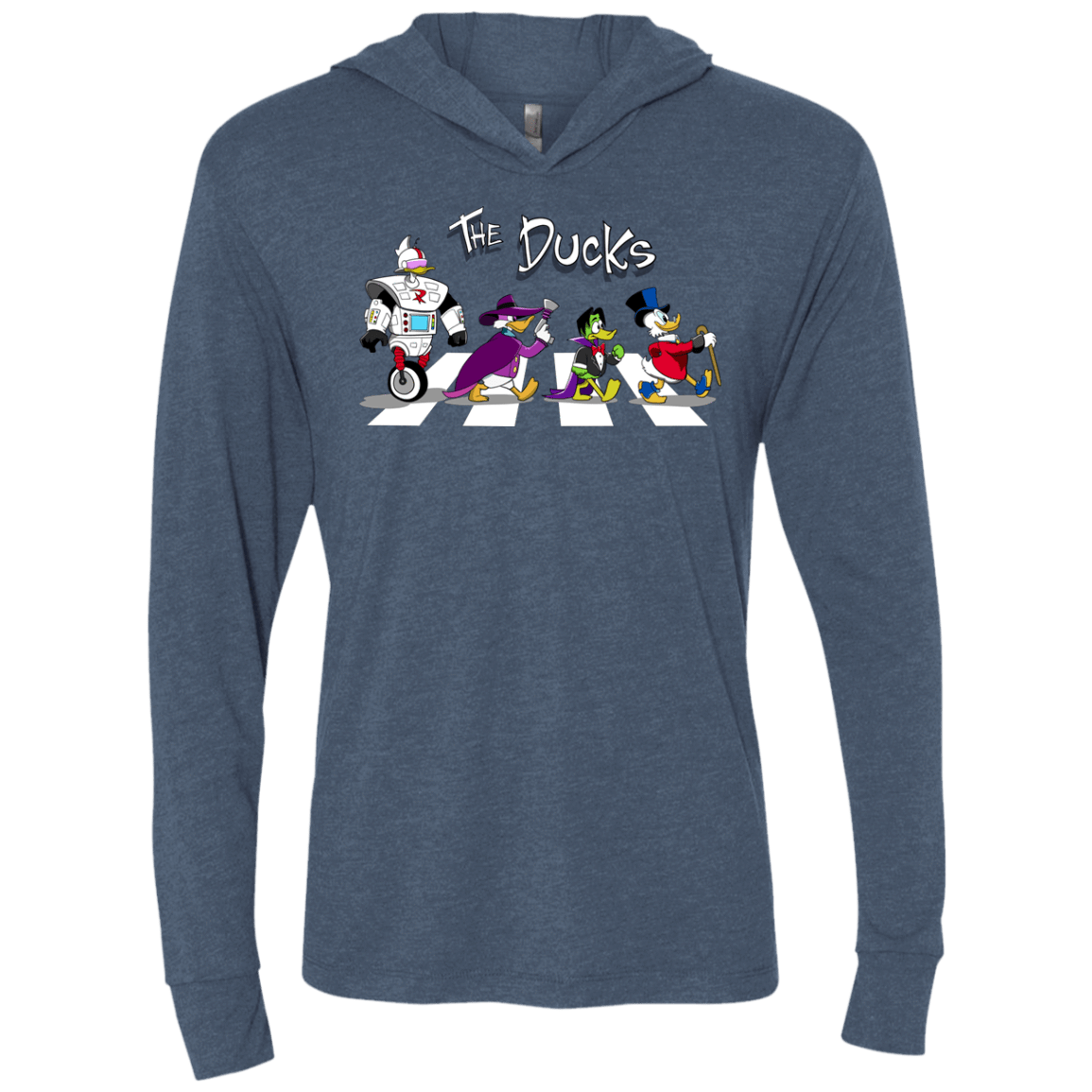 T-Shirts Indigo / X-Small The Ducks Triblend Long Sleeve Hoodie Tee
