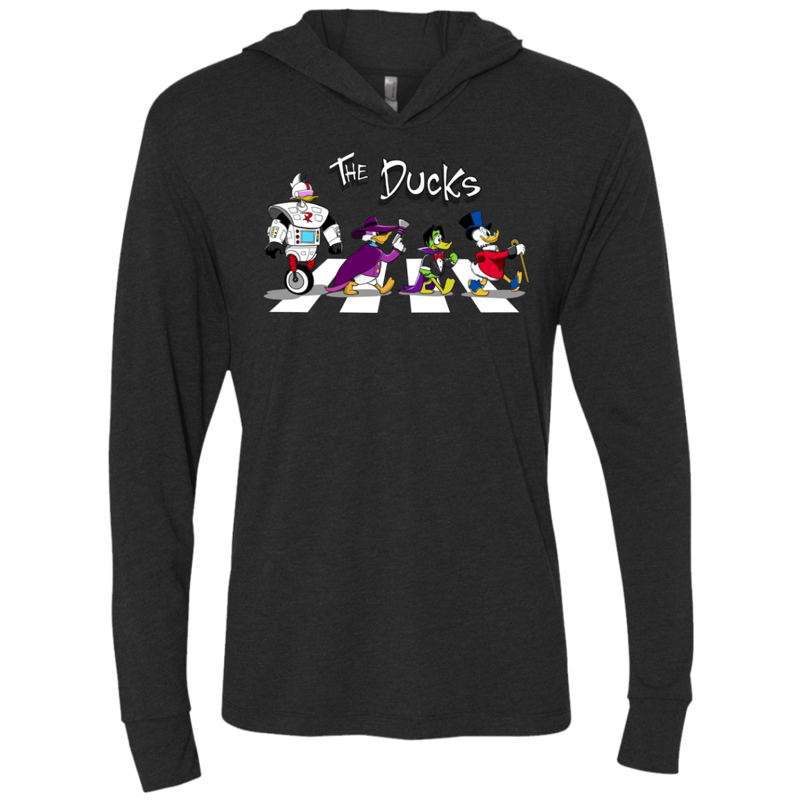 T-Shirts Vintage Black / X-Small The Ducks Triblend Long Sleeve Hoodie Tee