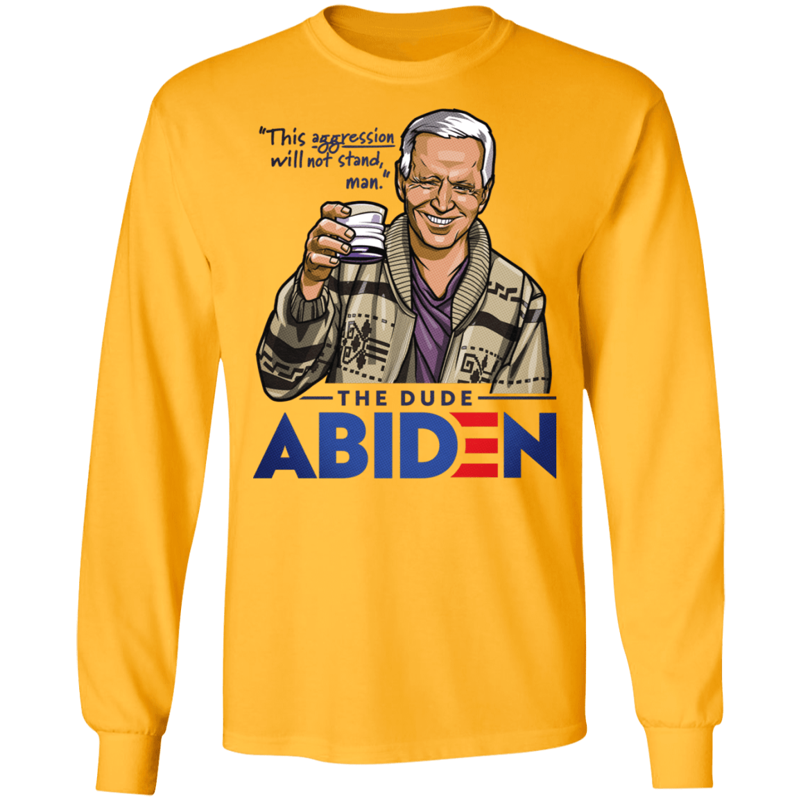 T-Shirts Gold / S The Dude Abiden Men's Long Sleeve T-Shirt