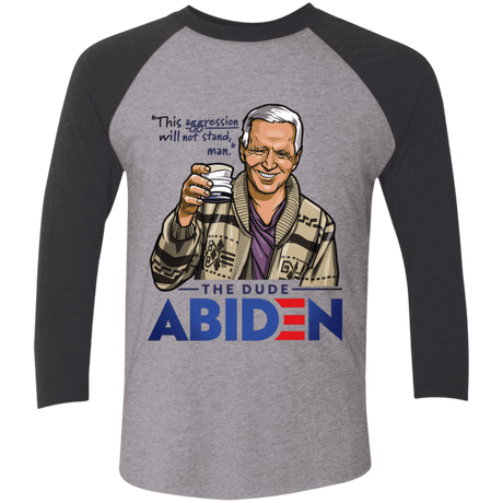 T-Shirts Premium Heather/Vintage Black / S The Dude Abiden Men's Triblend 3/4 Sleeve