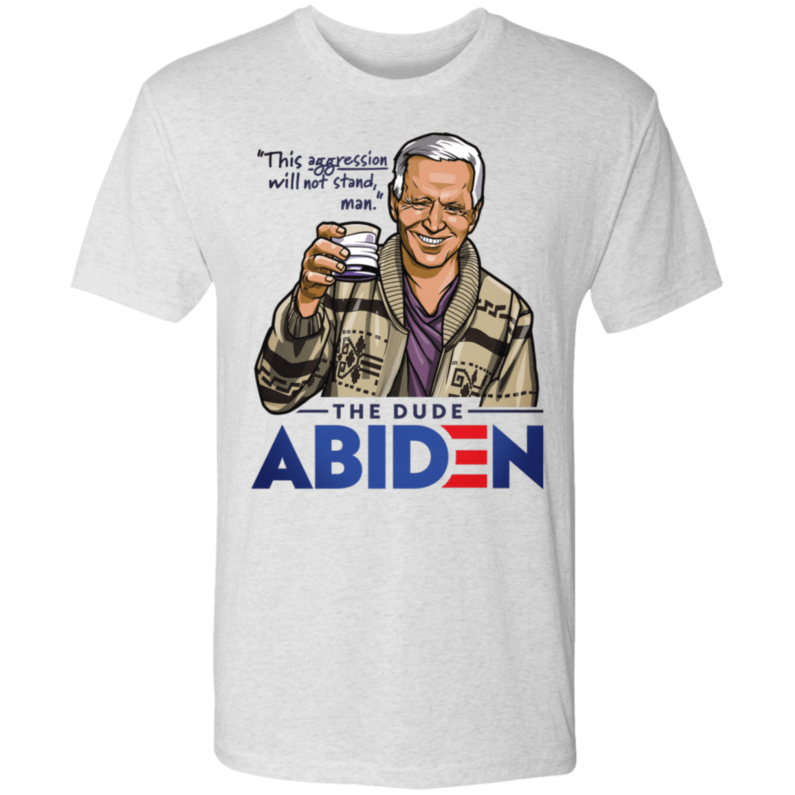 T-Shirts Heather White / S The Dude Abiden Men's Triblend T-Shirt