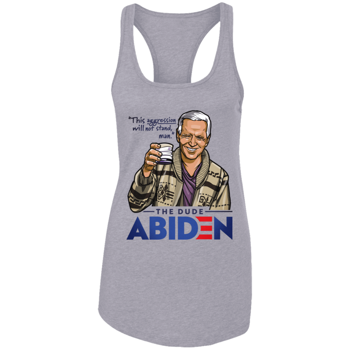 T-Shirts Heather Grey / X-Small The Dude Abiden Women's Triblend Racerback Tank