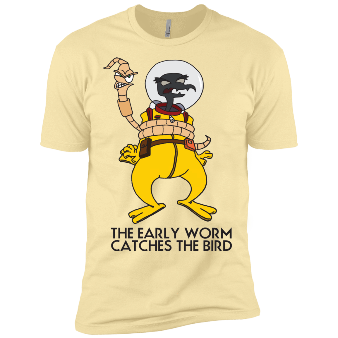 T-Shirts Banana Cream / X-Small The Early Worm Catches The Bird Men's Premium T-Shirt