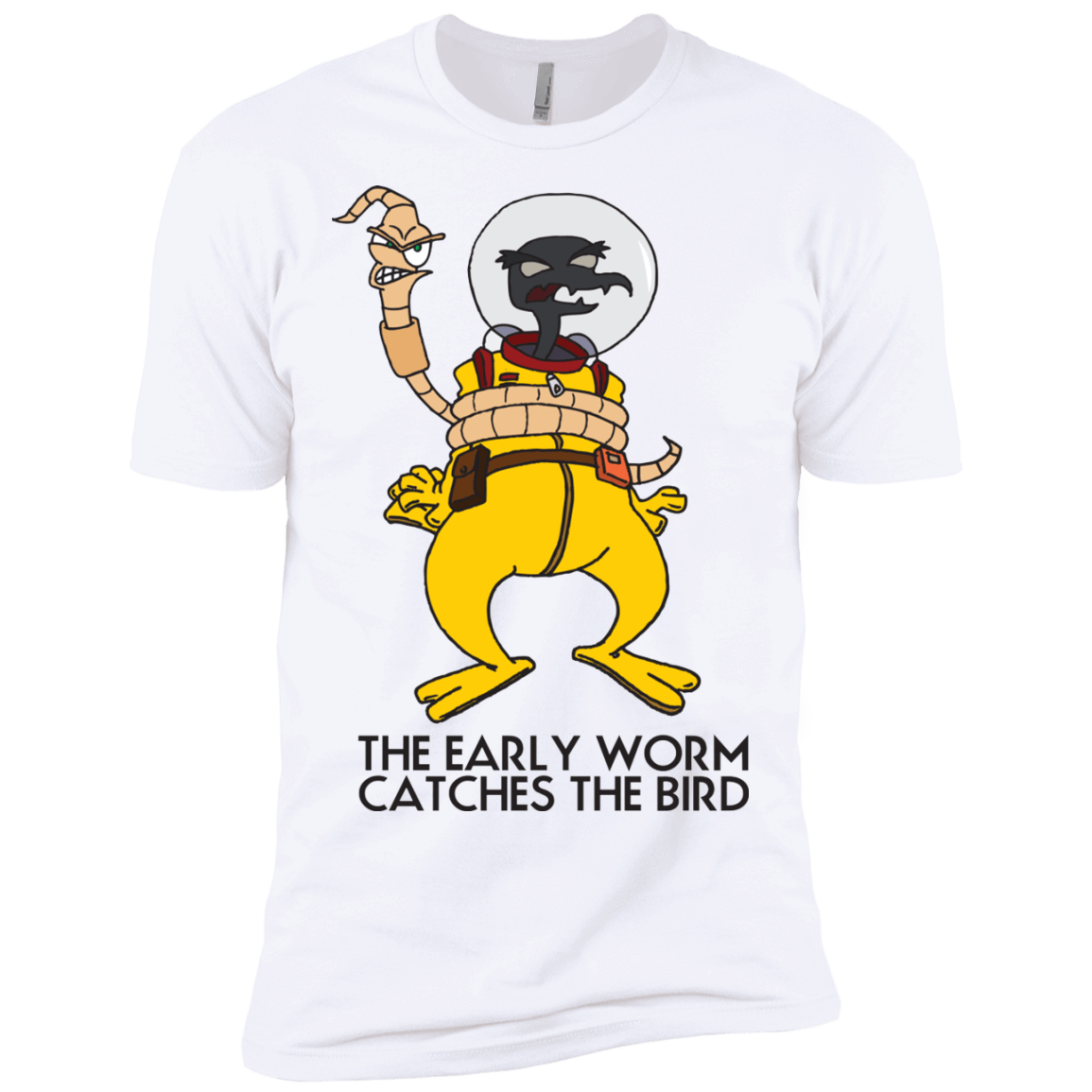 T-Shirts White / X-Small The Early Worm Catches The Bird Men's Premium T-Shirt