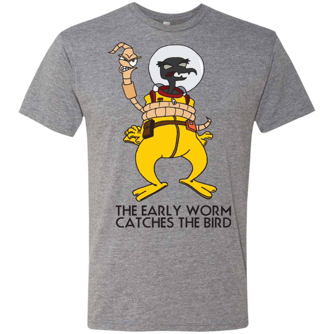 T-Shirts Premium Heather / Small The Early Worm Catches The Bird Men's Triblend T-Shirt