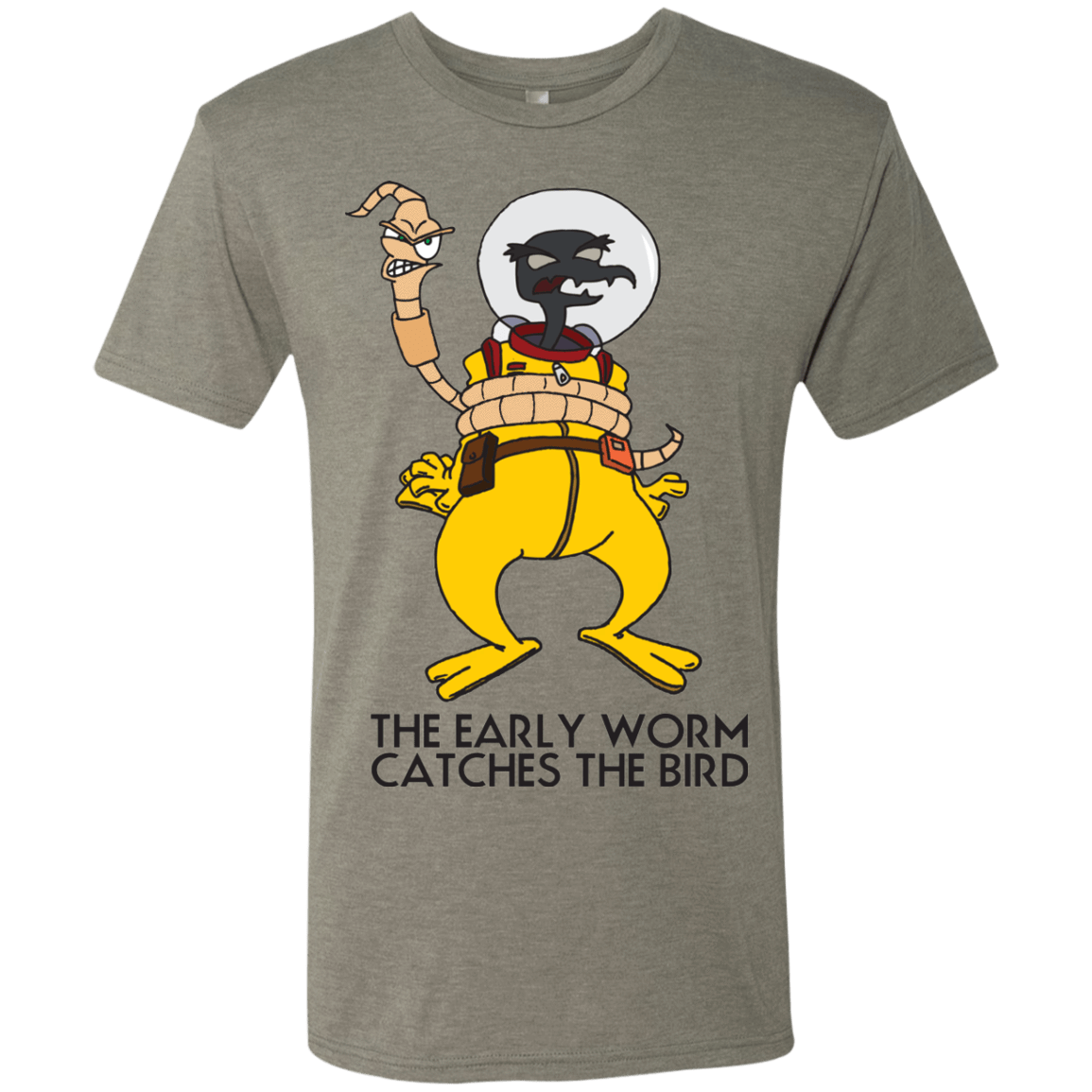 T-Shirts Venetian Grey / Small The Early Worm Catches The Bird Men's Triblend T-Shirt