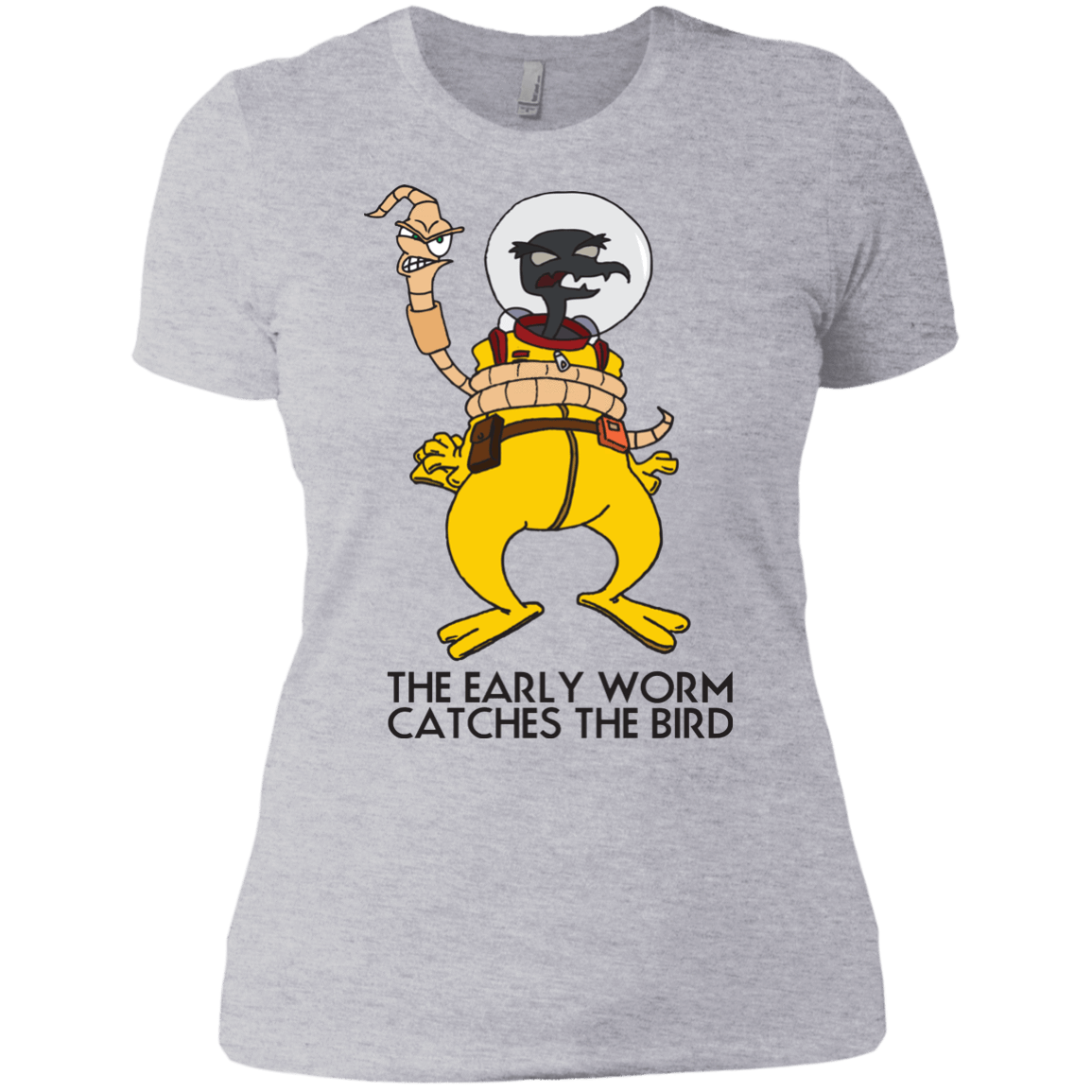 T-Shirts Heather Grey / X-Small The Early Worm Catches The Bird Women's Premium T-Shirt