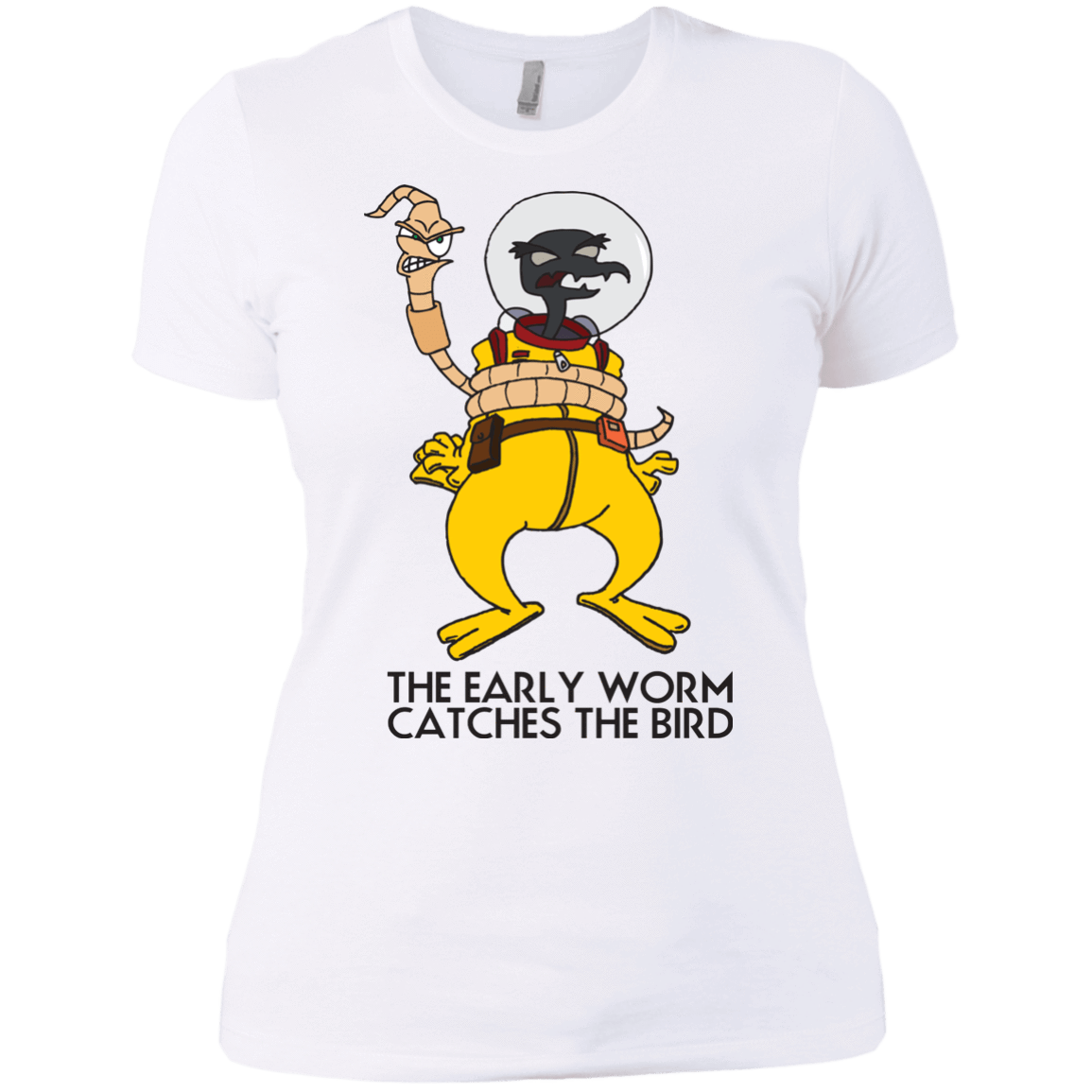 T-Shirts White / X-Small The Early Worm Catches The Bird Women's Premium T-Shirt