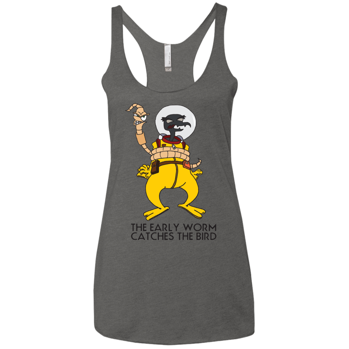 T-Shirts Premium Heather / X-Small The Early Worm Catches The Bird Women's Triblend Racerback Tank