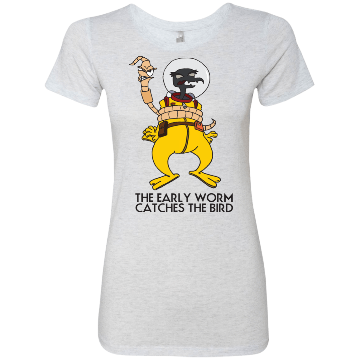 T-Shirts Heather White / Small The Early Worm Catches The Bird Women's Triblend T-Shirt