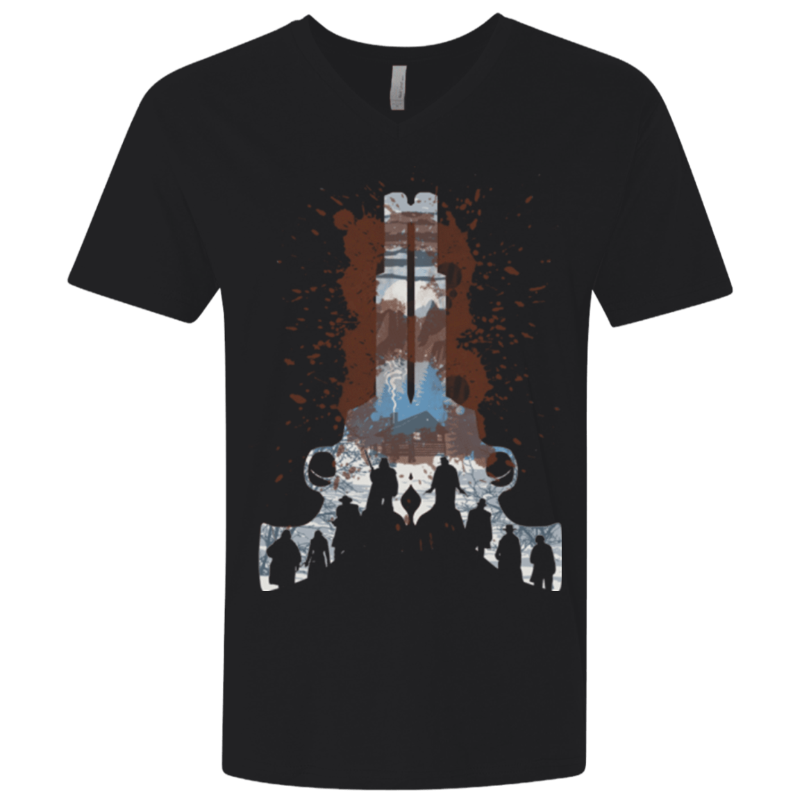 T-Shirts Black / X-Small The Eight Men's Premium V-Neck