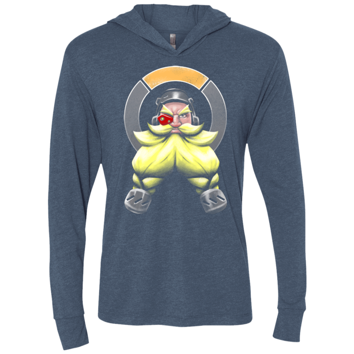 T-Shirts Indigo / X-Small The Engineer Triblend Long Sleeve Hoodie Tee