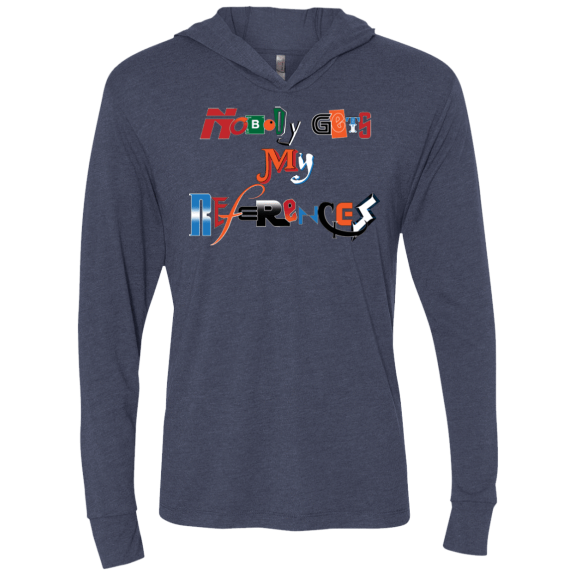 T-Shirts Vintage Navy / X-Small The Enigma of a Fan Triblend Long Sleeve Hoodie Tee