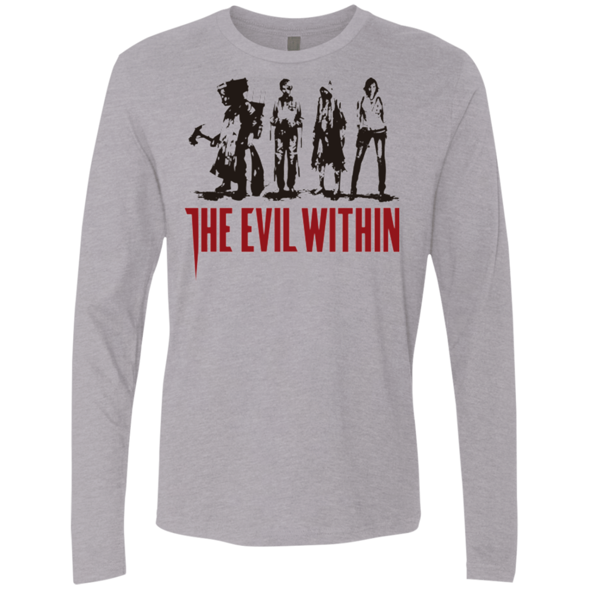 T-Shirts Heather Grey / Small The Evil Within Men's Premium Long Sleeve
