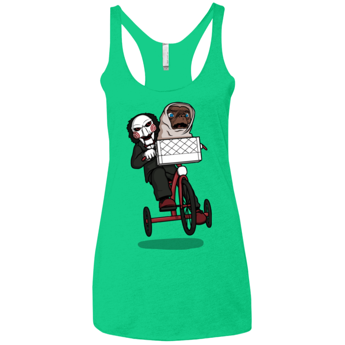 T-Shirts Envy / X-Small The Extra Terrifying Women's Triblend Racerback Tank