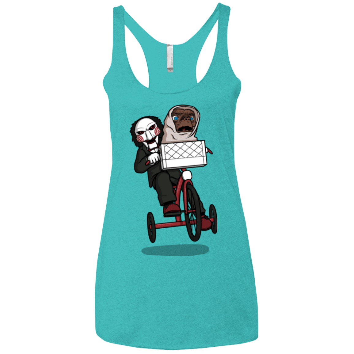 T-Shirts Tahiti Blue / X-Small The Extra Terrifying Women's Triblend Racerback Tank