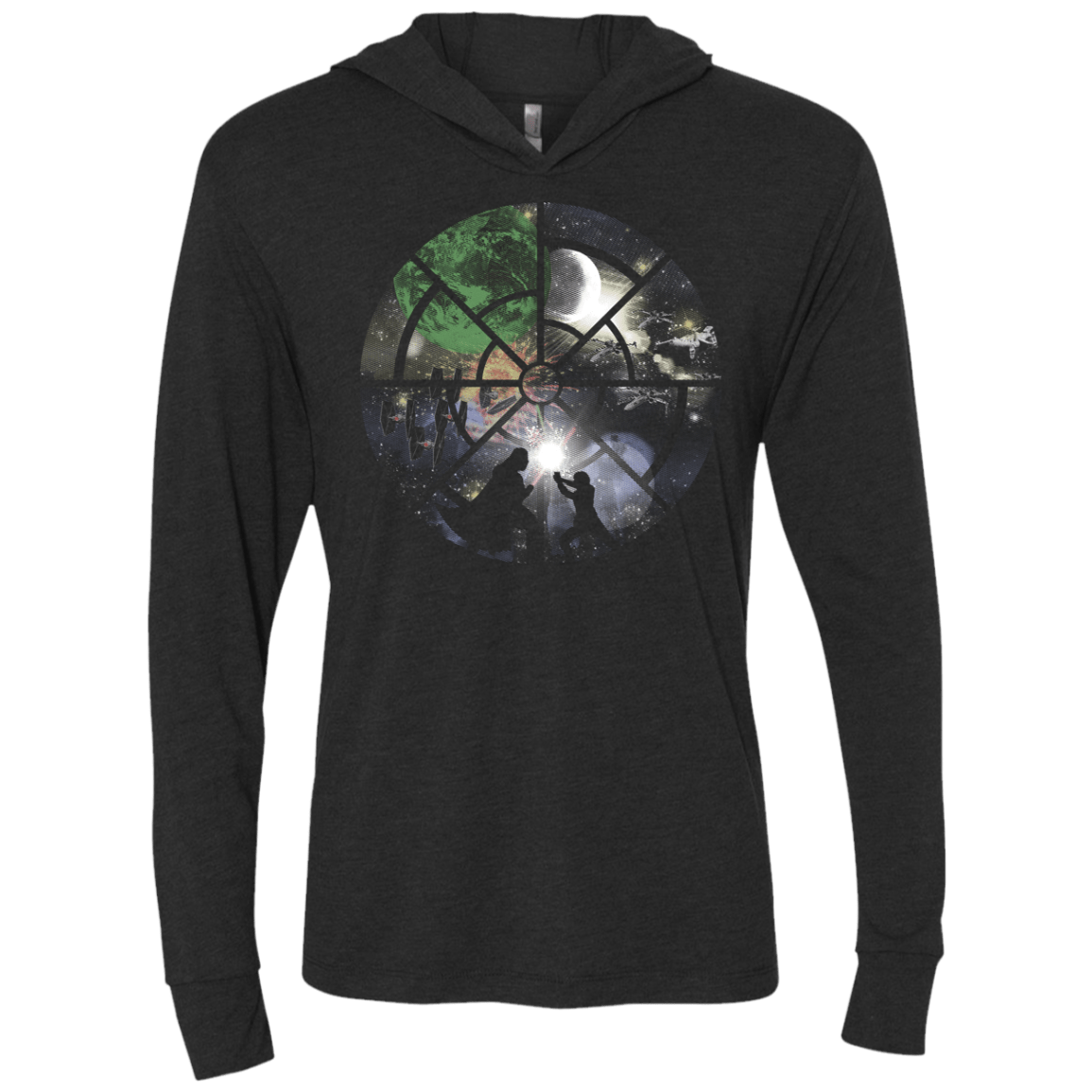 T-Shirts Vintage Black / X-Small The Final Battle Triblend Long Sleeve Hoodie Tee