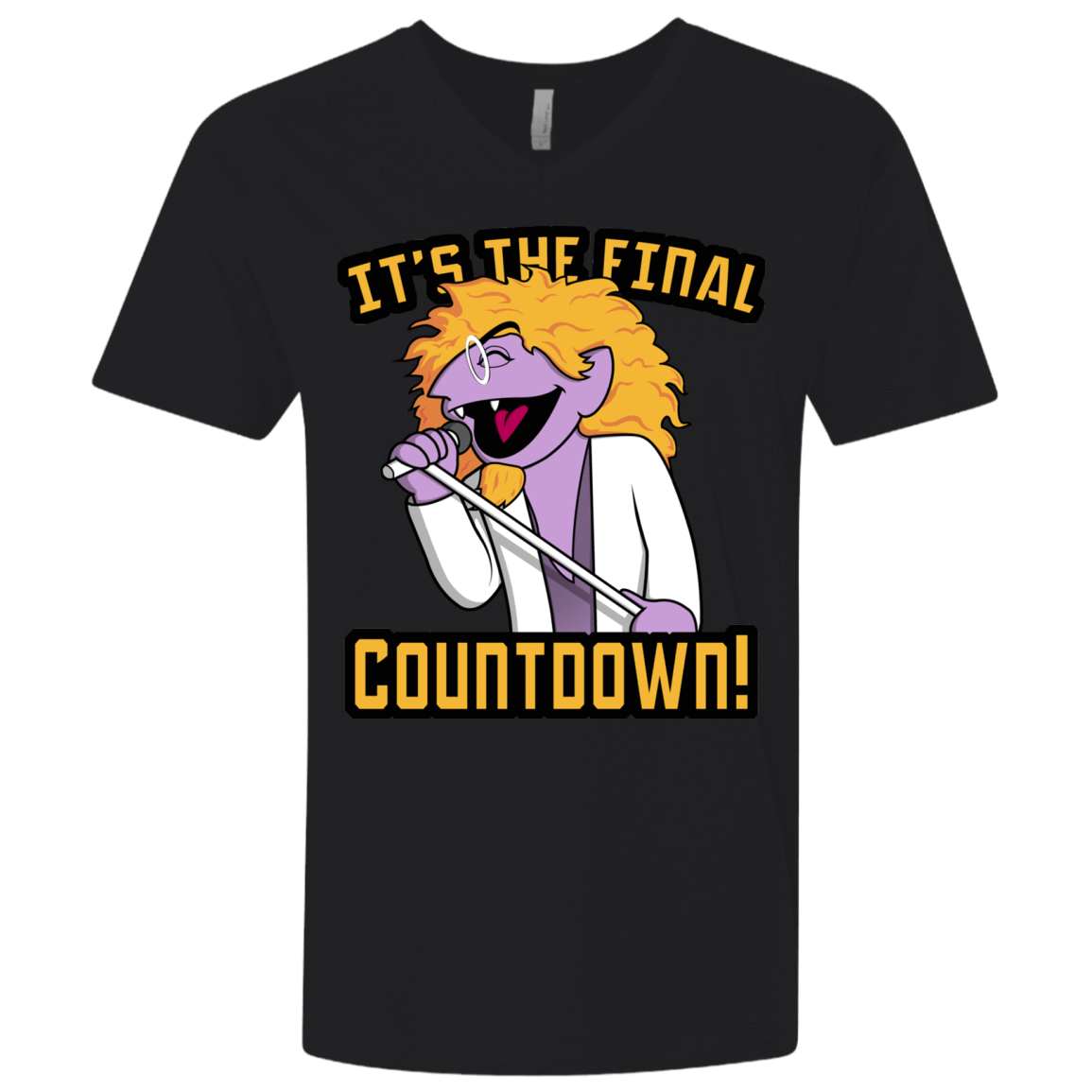 T-Shirts Black / X-Small The Final Countdown Men's Premium V-Neck