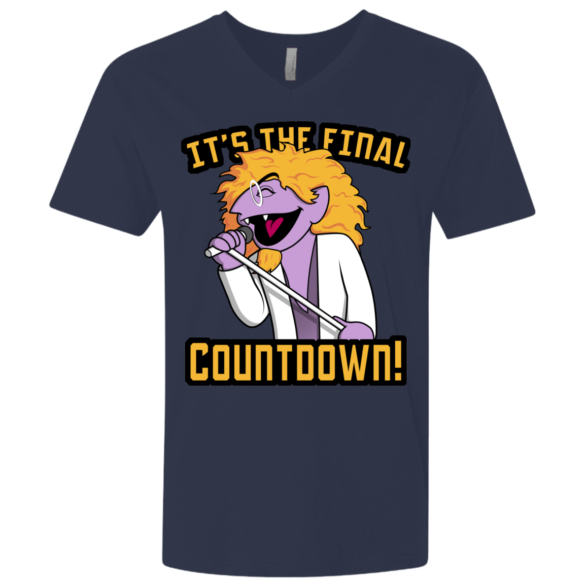 T-Shirts Midnight Navy / X-Small The Final Countdown Men's Premium V-Neck