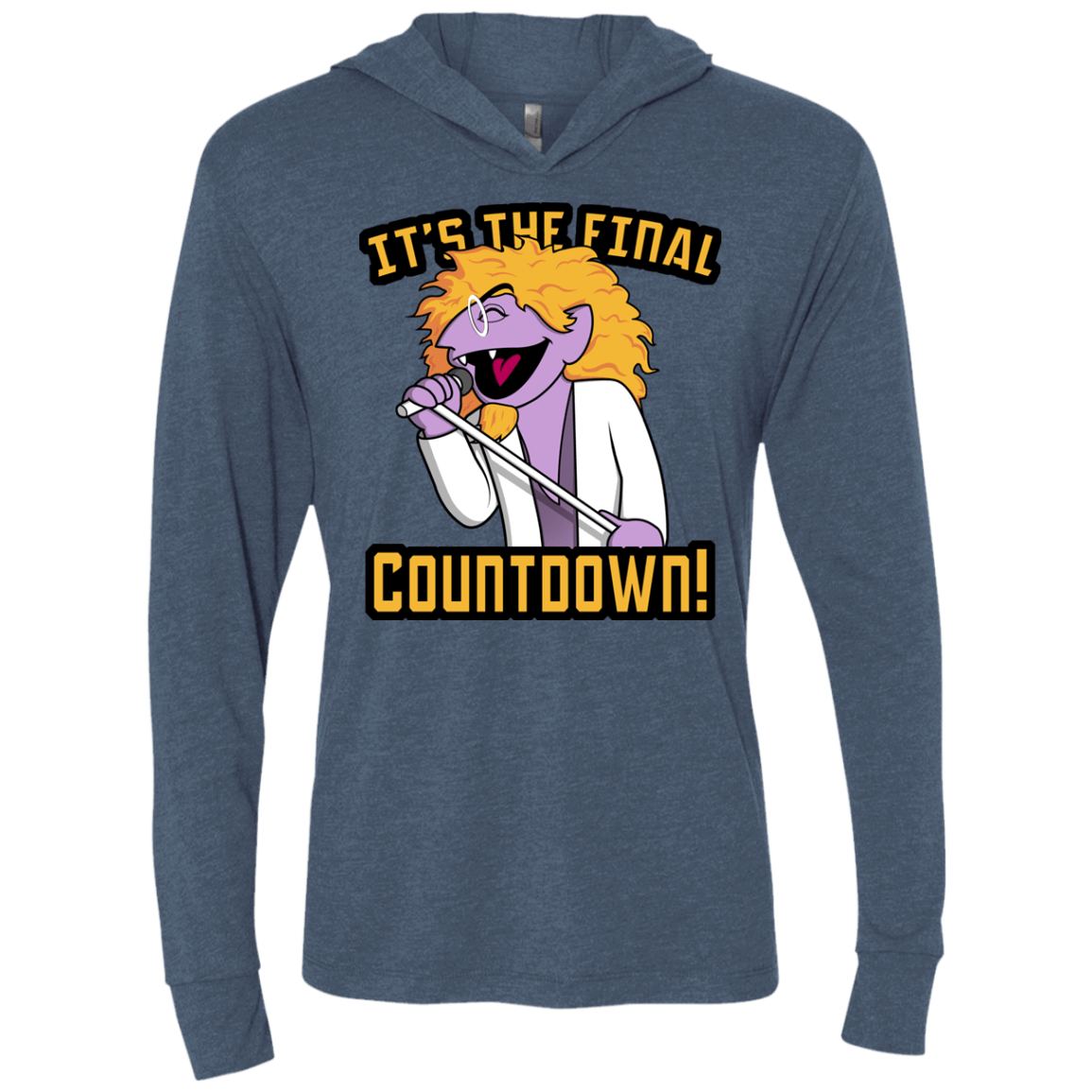 The Final Countdown Triblend Long Sleeve Hoodie Tee