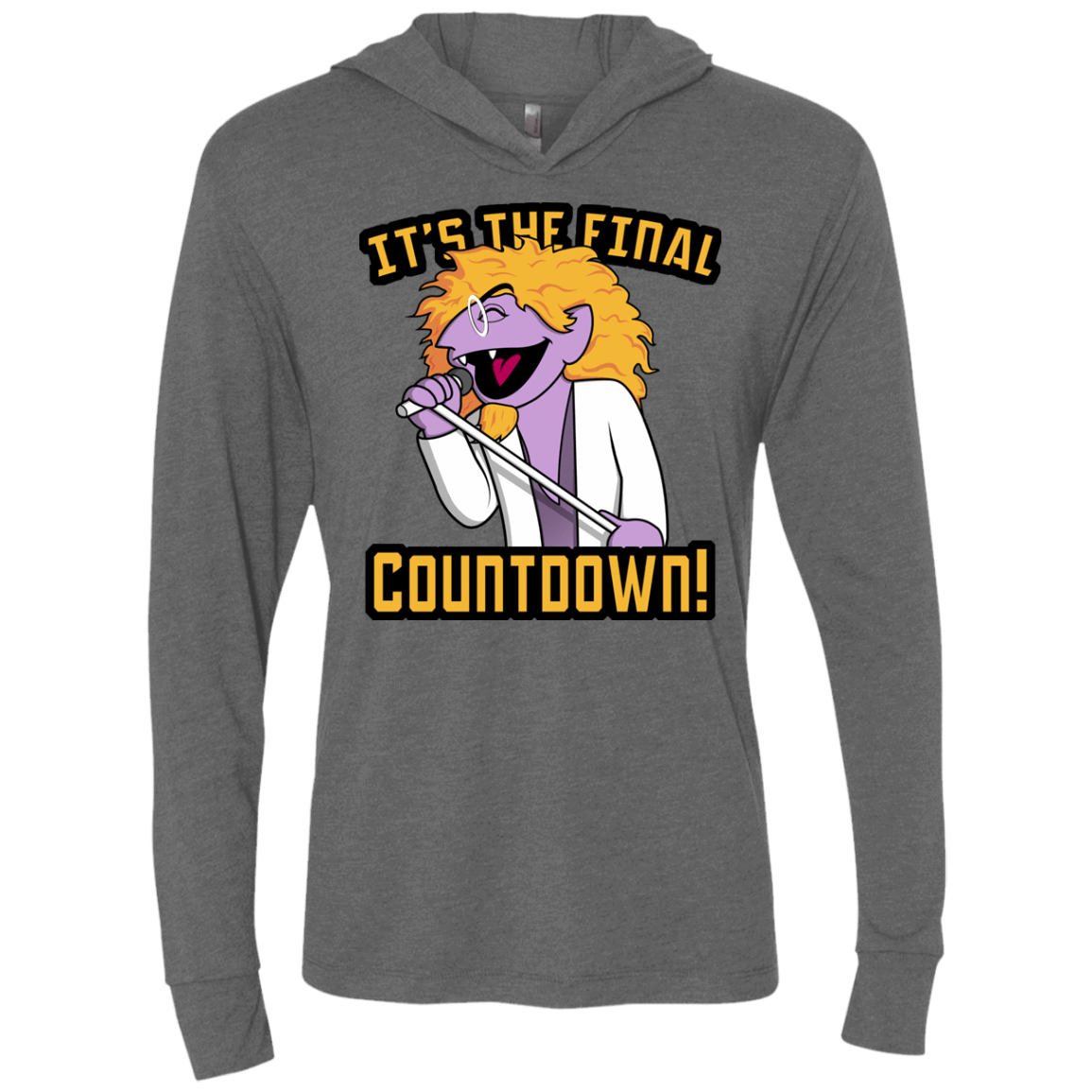 The Final Countdown Triblend Long Sleeve Hoodie Tee