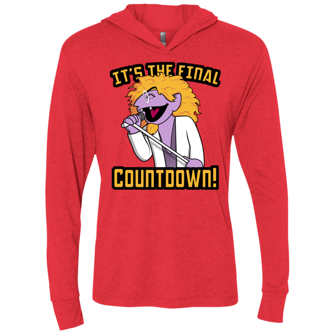 The Final Countdown Triblend Long Sleeve Hoodie Tee