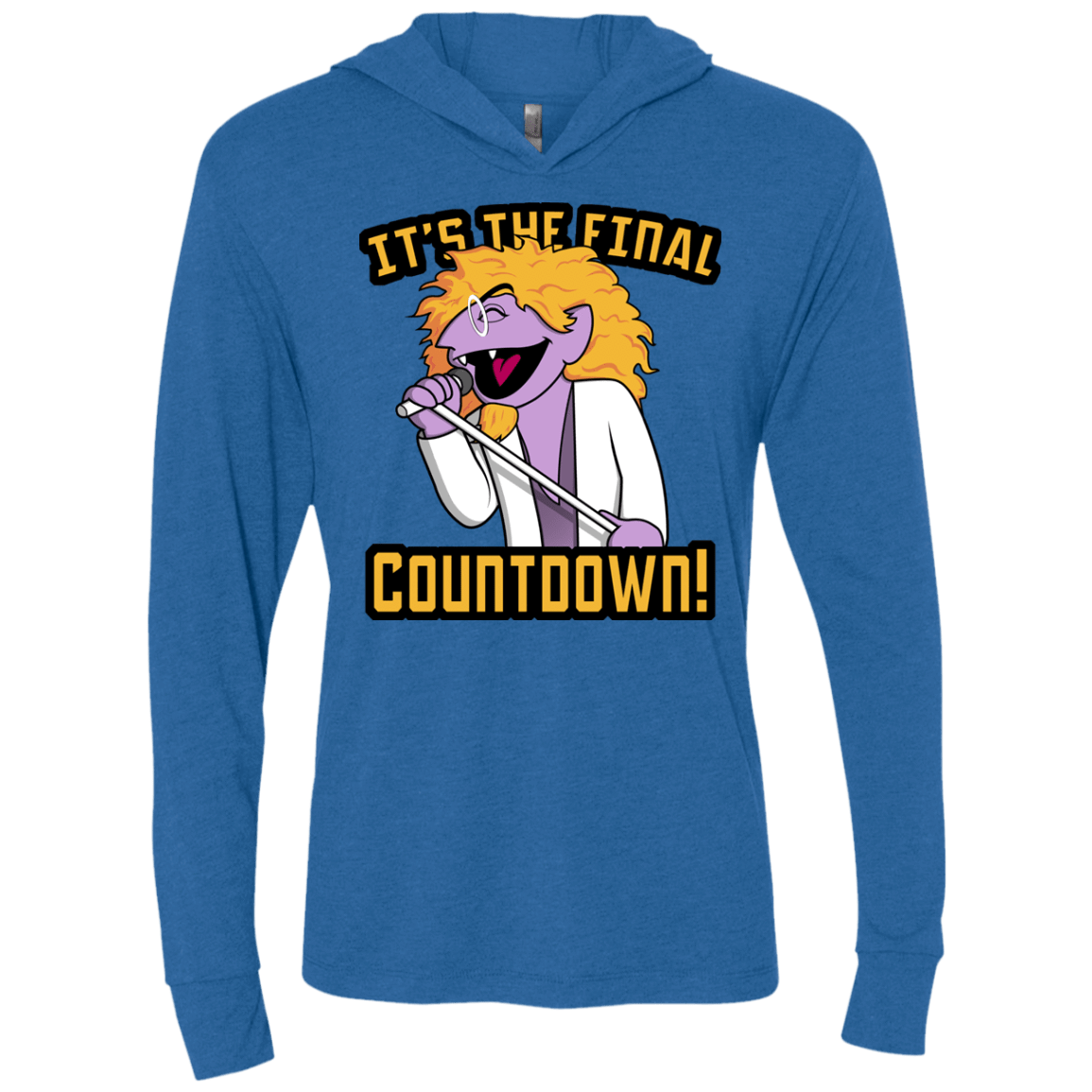 The Final Countdown Triblend Long Sleeve Hoodie Tee