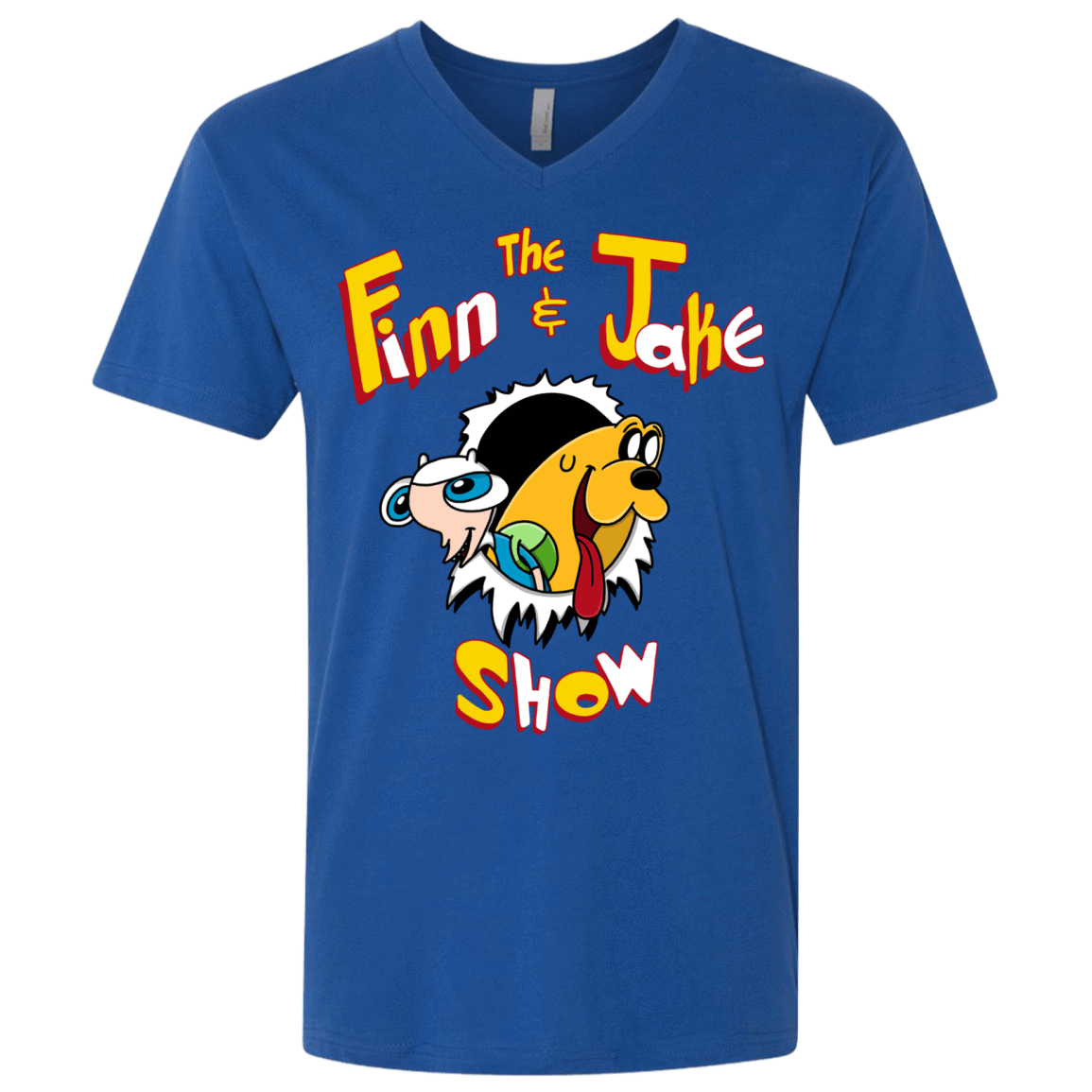 T-Shirts Royal / X-Small The Finn and Jake Show Men's Premium V-Neck