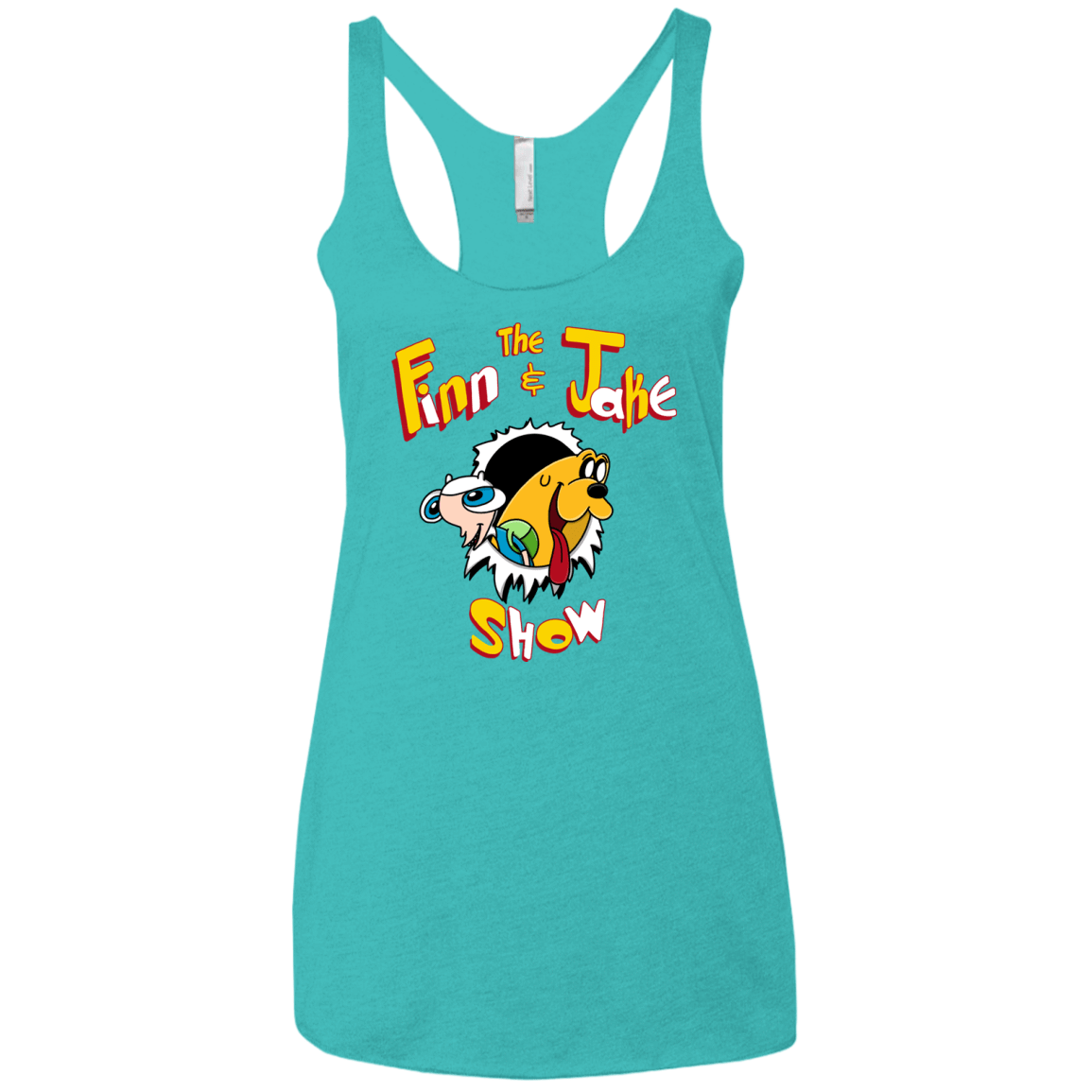 T-Shirts Tahiti Blue / X-Small The Finn and Jake Show Women's Triblend Racerback Tank
