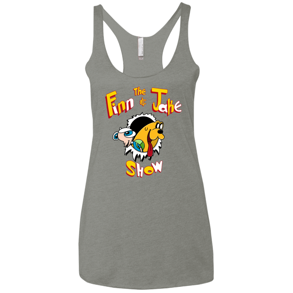 T-Shirts Venetian Grey / X-Small The Finn and Jake Show Women's Triblend Racerback Tank